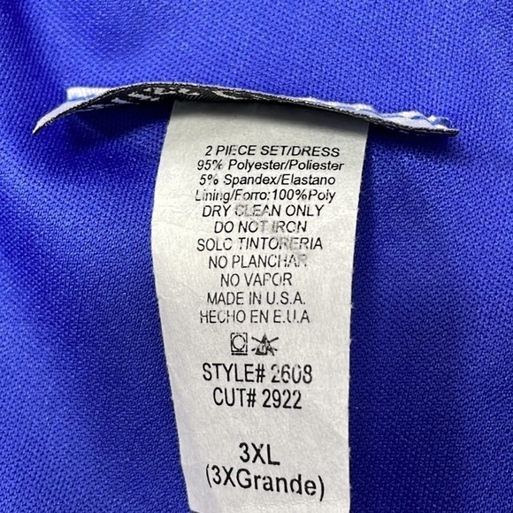 Miss Cristina Dress Cobalt Blue Sleeveless Midi Size 3XL - Picture 13 of 13